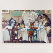 Cat's Breakfast Time, Louis Wain Legpuzzel (Horizontaal)