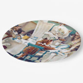 Cat's Breakfast Time, Louis Wain Papieren Bordje (Gekanteld)