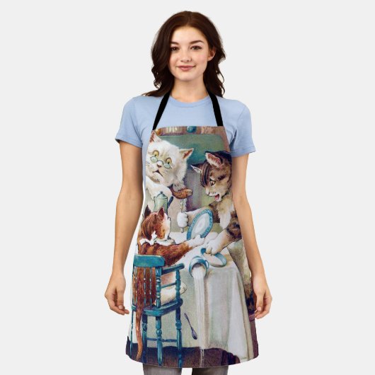 Cat's Breakfast Time, Louis Wain Schort (Gedragen)