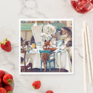 Cat's Breakfast Time, Louis Wain Servet