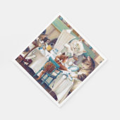 Cat's Breakfast Time, Louis Wain Servet (Hoek)