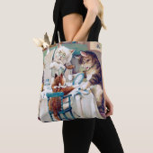 Cat's Breakfast Time, Louis Wain Tote Bag (Dichtbij)