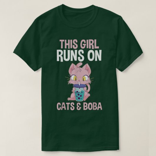 Cats Bubble Tea 712 T-shirt (Design voorkant)