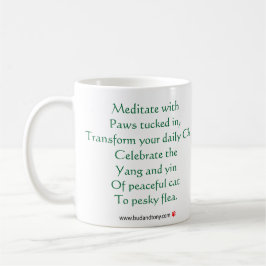 Cats Bud & Tony Meditation Mok Green