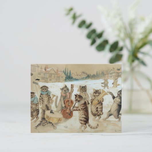 Cats Carol Singing Briefkaart (Staand voorkant)