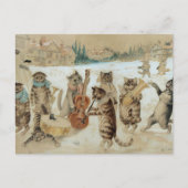 Cats Carol Singing Briefkaart (Voorkant)