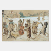Cats Carol Singing by Louis Wain Inpakpapier Vel (Voorkant 3)