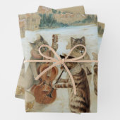 Cats Carol Singing by Louis Wain Inpakpapier Vel (In situ)