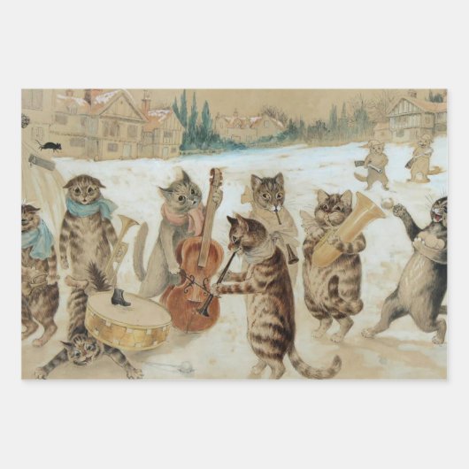 Cats Carol Singing by Louis Wain Inpakpapier Vel (Voorkant)