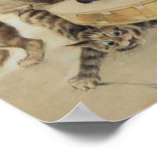 Cats Carol Singing by Louis Wain Poster (Hoek)