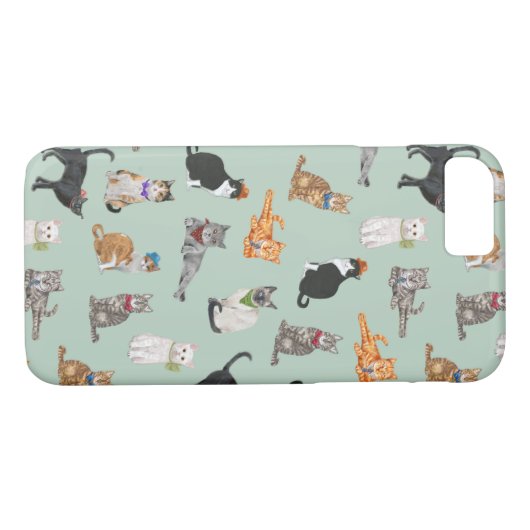Cats Cats Cats Cute Cute Pattern Case-Mate iPhone Case (Achterkant (Horizontaal))