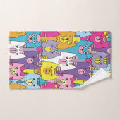 Cats Cats Pattern (kleurrijke Cartoon), speciaal g Bad Handdoek (Handdoek)