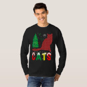 Cats Christmas Pajama Family Xmas T-shirt (Voorkant volledig)