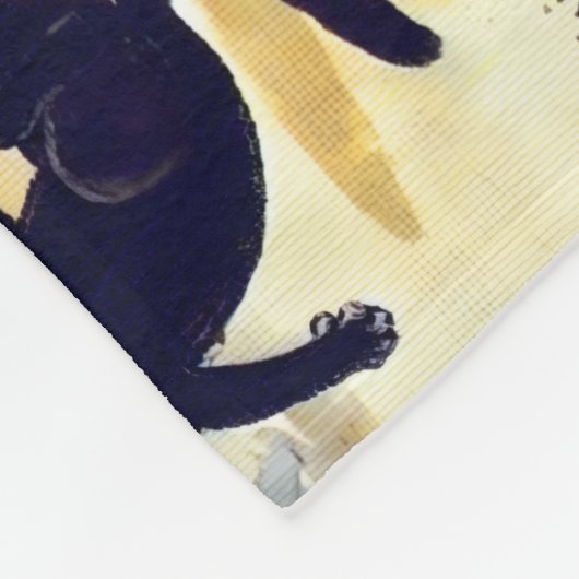 Cat's Christmas Party, Louis Wain Fleece Deken (Hoek)