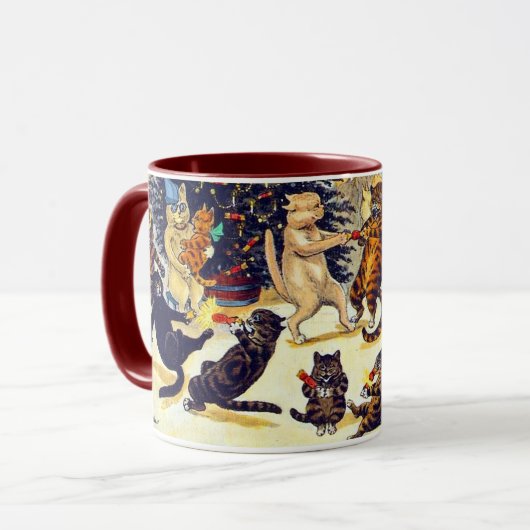 Cat's Christmas Party, Louis Wain Mok (Voorkant links)