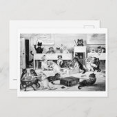 Cats Classroom Discipline, Louis Wain Briefkaart (Voorkant / Achterkant)