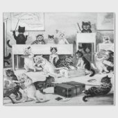 Cats Classroom Discipline, Louis Wain Cadeaupapier (Vlak)