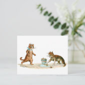 Cats Cleaning Louis Wain Briefkaart (Staand voorkant)
