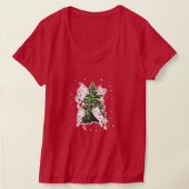 cats climbing and decorating a Christmas tree T-shirt (Laagn)
