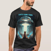 Cats Come From Another Planet T-shirt (Voorkant)