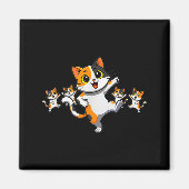 Cats Dancing Funny Cat Lover For Women Kitty Graph Magneet (Voorkant)