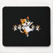 Cats Dancing Funny Cat Lover For Women Kitty Graph Muismat (Voorkant)