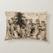 Cats Decorating Christmas Tree by Louis Wain Accent Kussen (Achterkant)