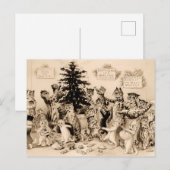 Cats Decorating Christmas Tree By Louis Wain Briefkaart (Voorkant / Achterkant)