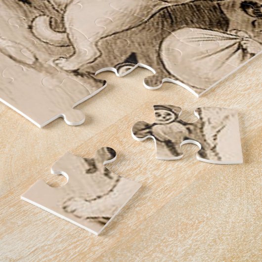 Cats Decorating Christmas Tree By Louis Wain Legpuzzel (Zijkant)