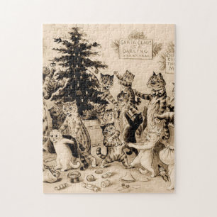 Cats Decorating Christmas Tree By Louis Wain Legpuzzel