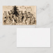 Cats Decorating Christmas Tree By Louis Wain Visitekaartje (Voorkant / Achterkant)
