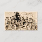 Cats Decorating Christmas Tree By Louis Wain Visitekaartje (Voorkant)