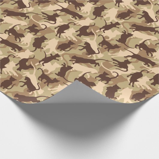 Cats Desert Camouflage Cadeaupapier (Hoek)