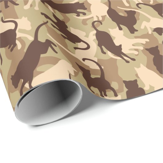 Cats Desert Camouflage Cadeaupapier (Rol Hoek)