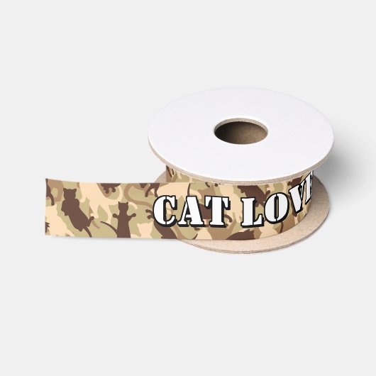 Cats Desert Camouflage Satin Ribbon Satijnen Lint (Spoel)