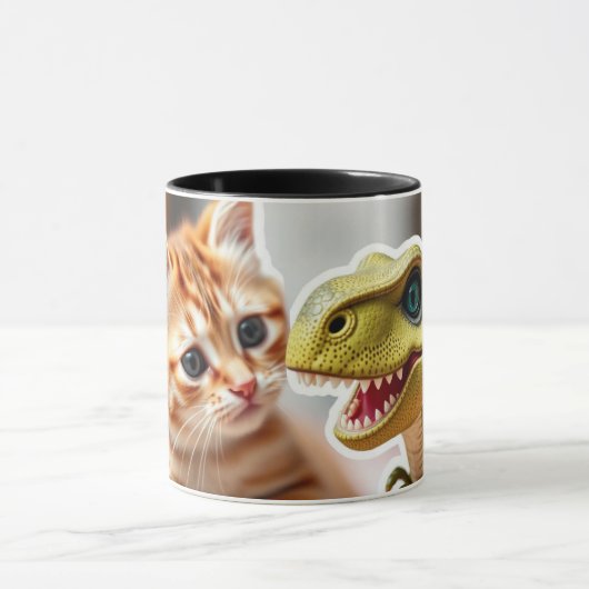 Cats & Dinosaurs Mok beroemd gemaakt door Cats-a-T (Midden)