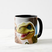 Cats & Dinosaurs Mok beroemd gemaakt door Cats-a-T (Voorkant rechts)