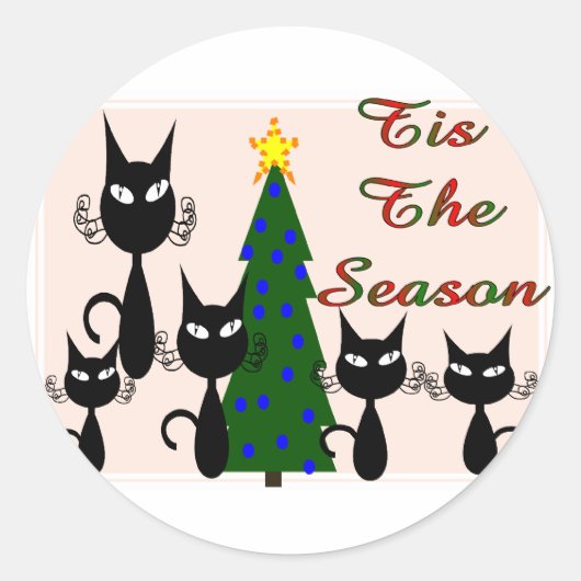 Cats "Dit is het seizoen" Ronde Sticker (Voorkant)