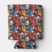 Cats & Dogs Scooter Pattern Blikjeskoeler (Achterkant)