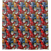 Cats & Dogs Scooter Pattern Douchegordijn (Voorkant)