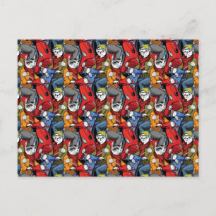Cats & Dogs Scooter Pattern Feestdagenkaart