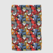 Cats & Dogs Scooter Pattern Golfhanddoek (Voorkant)