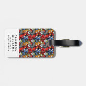 Cats & Dogs Scooter Pattern | Jouw namen toevoegen Bagagelabel (Achterkant horizontaal)