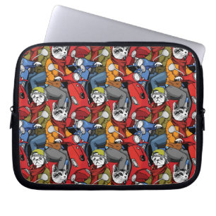Cats & Dogs Scooter Pattern Laptop Sleeve