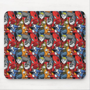 Cats & Dogs Scooter Pattern Muismat