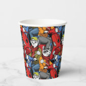 Cats & Dogs Scooter Pattern Papieren Bekers (Voorkant)