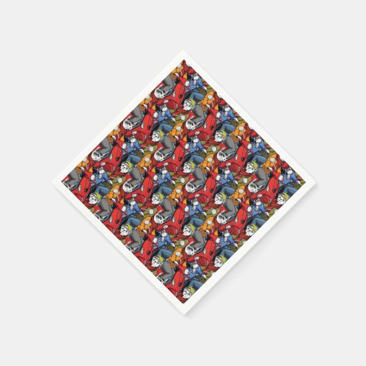 Cats & Dogs Scooter Pattern Servet (Hoek)