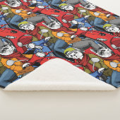 Cats & Dogs Scooter Pattern Sherpa Deken (3/4)