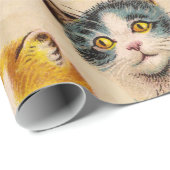 CATS EN KITTENS Funny  Cat Portretten Cadeaupapier (Rol Hoek)