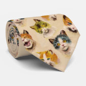 CATS EN KITTENS Funny Cat Portretten Stropdas (Opgerold)